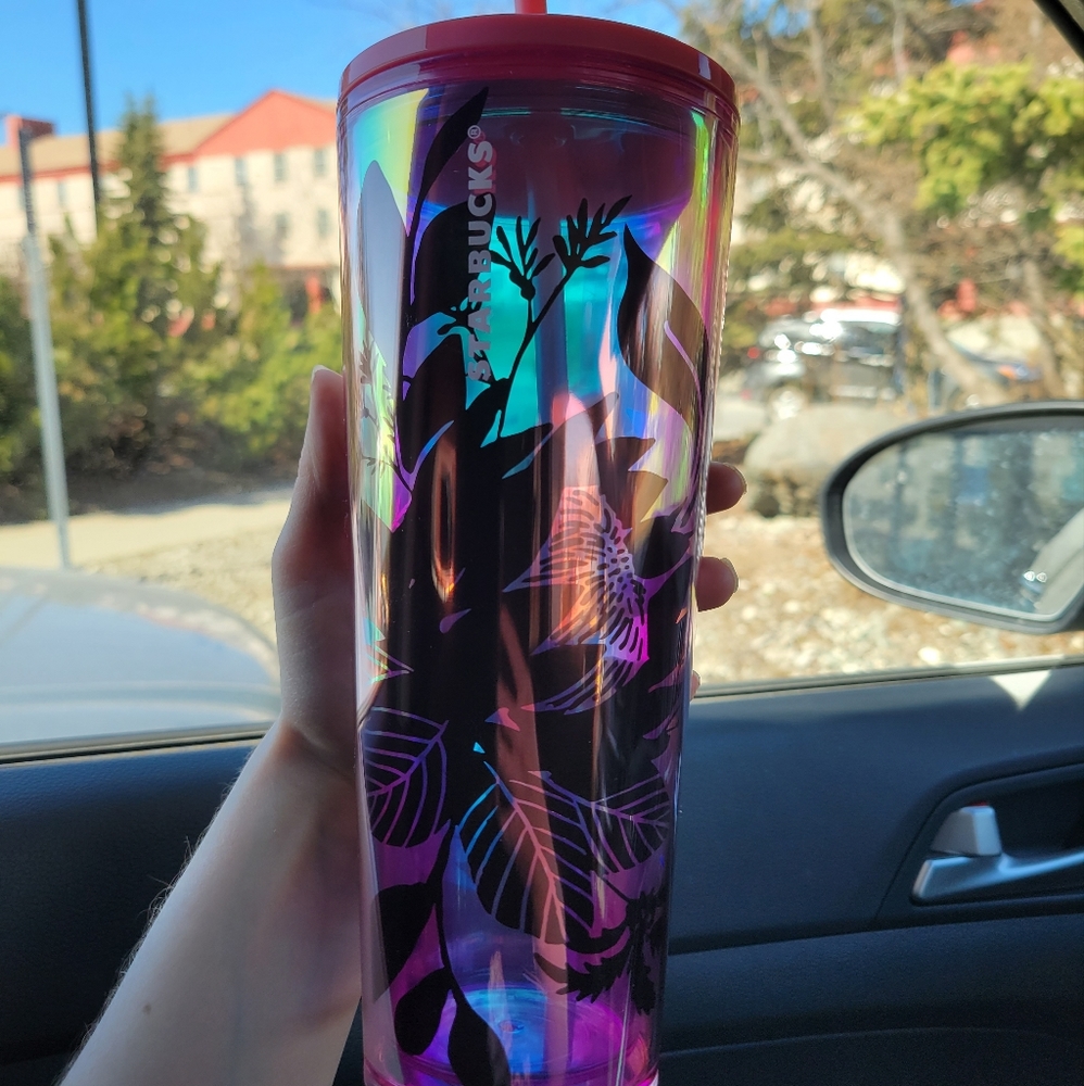 Starbucks 2022 Mother’s Day iridescent flower tumbler